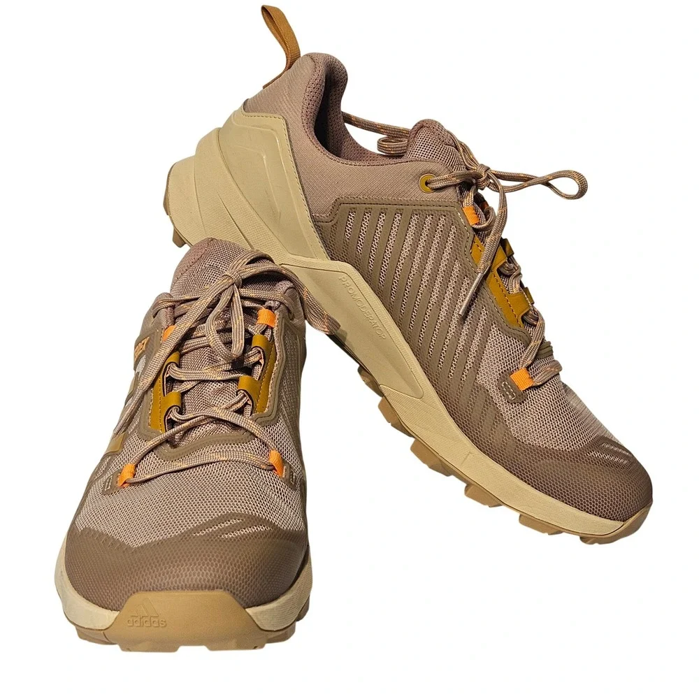 Adidas Terrex Swift R3 Hiking Shoes Mens 13 Beige Orange GZ0359 Low Top Sneaker